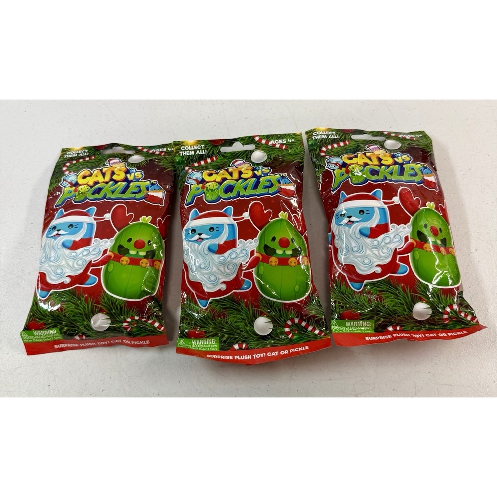 Cats vs Pickles Blind Bag Lot Of 3 4" Bean Bag Plush *BRAND NEW* Sealed